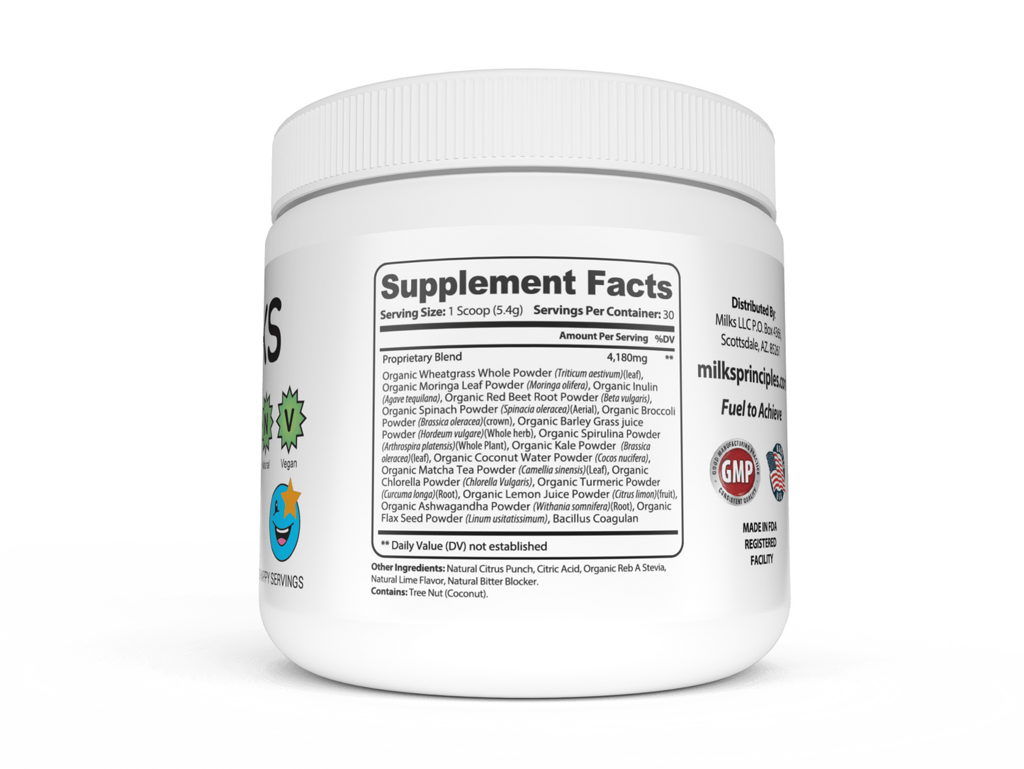 MILKS Performance Greens | Organic Superfoods Powder