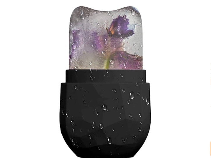Silicone Ice Cube Roller Massager for Face, Eyes and Neck | Black