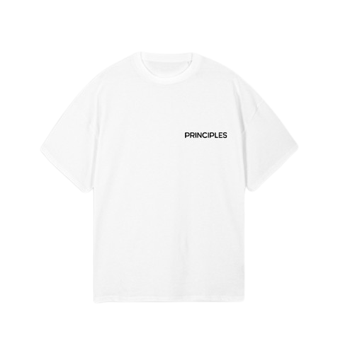 Principles | Be Strong Happy Face Tee | 100% Heavyweight Organic Cotton